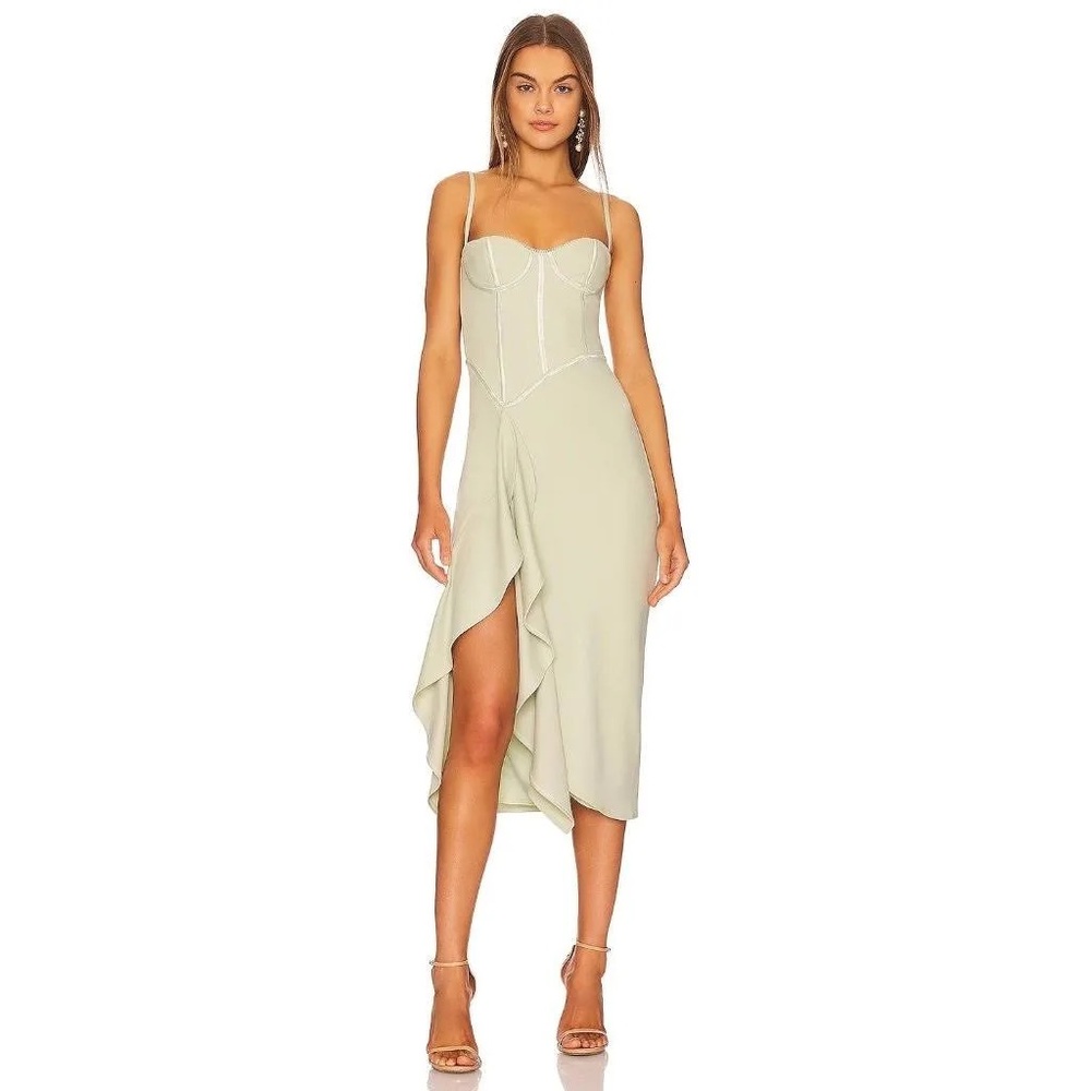 NWT Katie May doutzen sage green midi dress